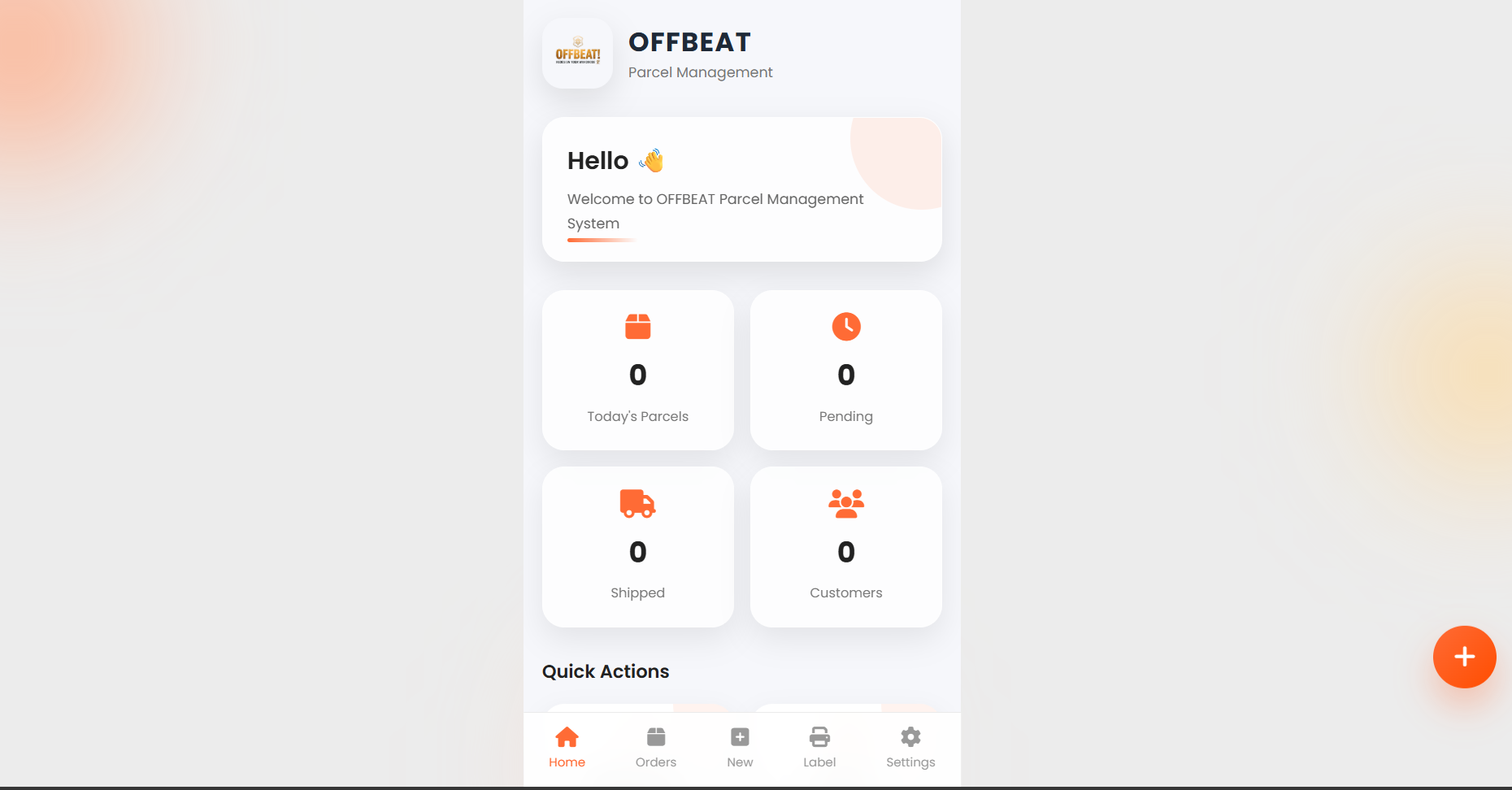 OFFBEAT Parcel Label Web App
